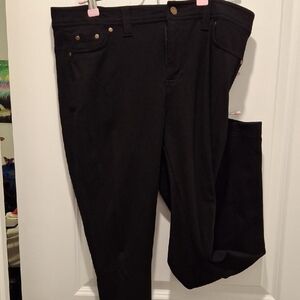 Ashro Black Straight Leg Pants Full-Length
